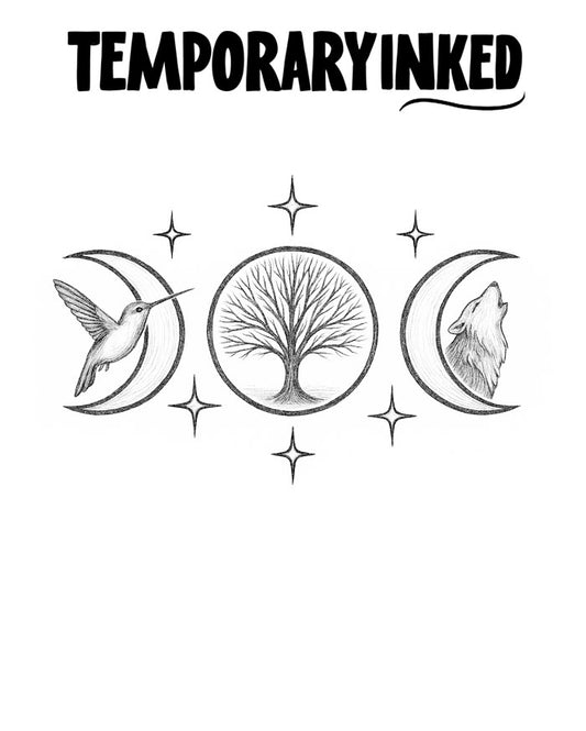 Celestial Lunar Trinity Tattoo