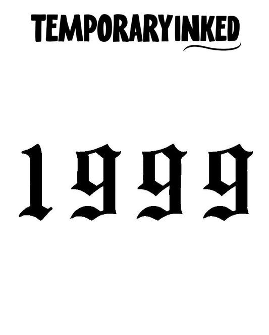 1999 Number Tattoo