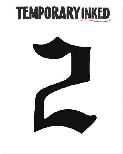 2 Number Temporary Tattoo by TemporaryInked.com | Create Your Own Number Tattoo