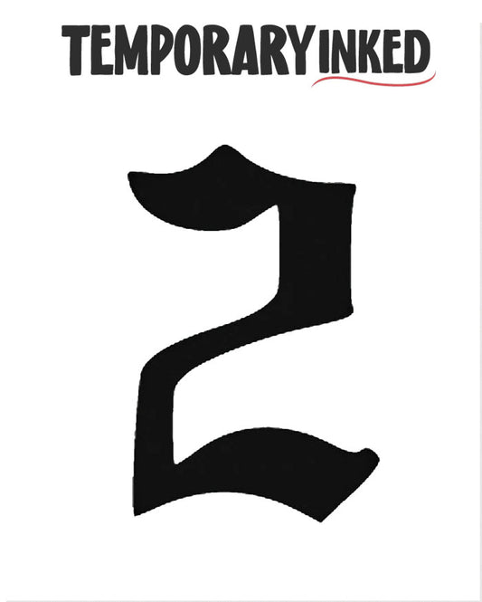 2 Number Temporary Tattoo by TemporaryInked.com | Create Your Own Number Tattoo