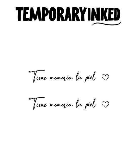 2x The Skin Has Memory Tattoo