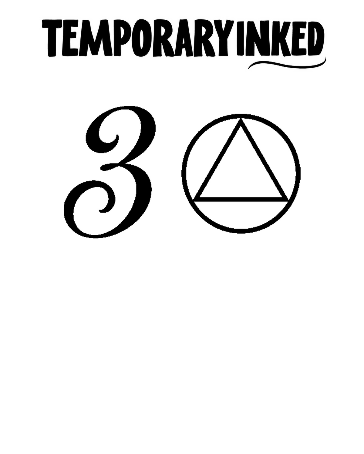 3 and Circle Triangle Tattoo