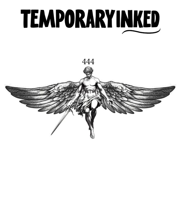 444 Angel Warrior Tattoo