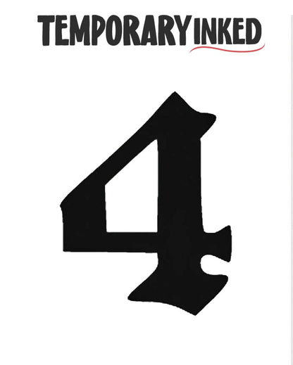 4 Number Temporary Tattoo by TemporaryInked.com | Create Your Own Number Tattoo
