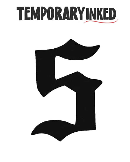 5 Number Temporary Tattoo by TemporaryInked.com | Create Your Own Number Tattoo