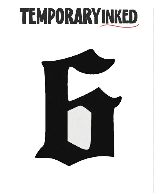 6 Number Temporary Tattoo by TemporaryInked.com | Create Your Own Number Tattoo