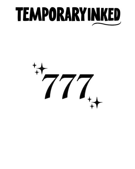 777 Number Tattoo
