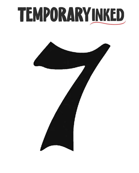 7 Number Temporary Tattoo by TemporaryInked.com | Create Your Own Number Tattoo