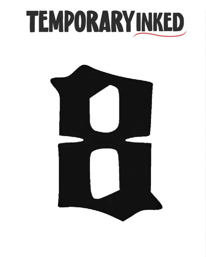 8 Number Temporary Tattoo by TemporaryInked.com | Create Your Own Number Tattoo
