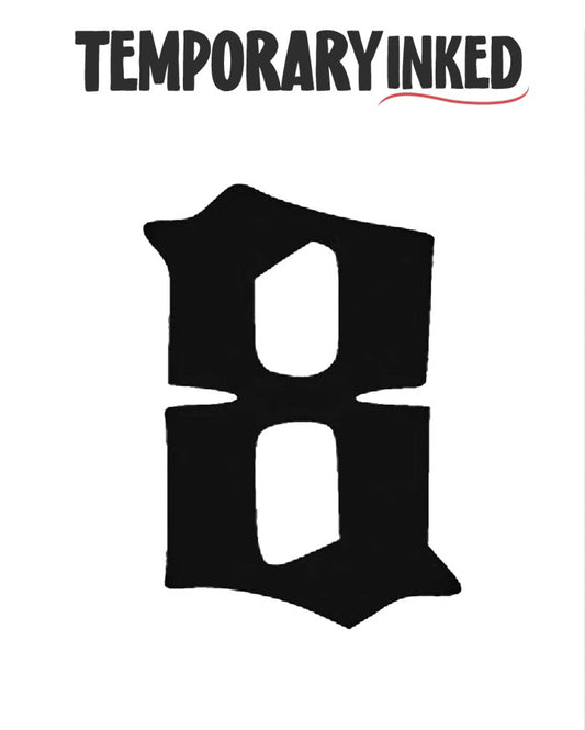 8 Number Temporary Tattoo by TemporaryInked.com | Create Your Own Number Tattoo