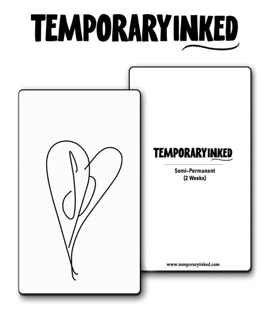 Abstract Minimal Heart Tattoo