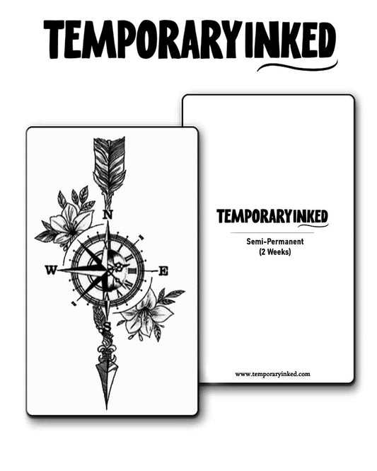 Adventure Compass Large Forearm Tattoo