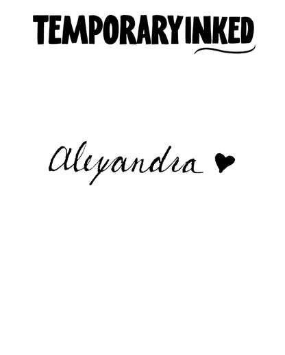 Alexandra Script Tattoo