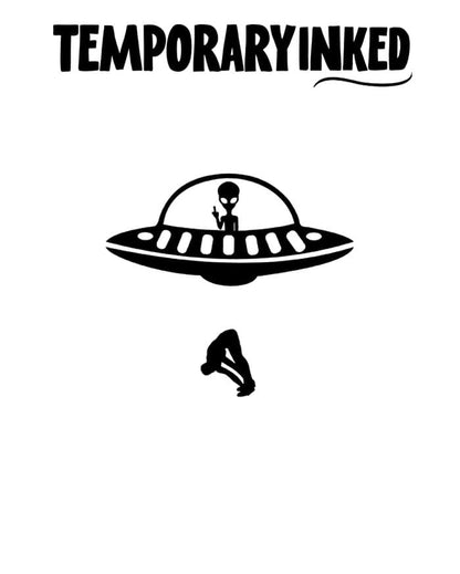 Alien Drop Off Abduction Tattoo