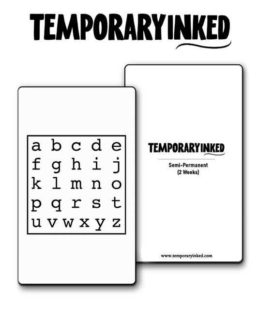 Alphabet Letter Box Tattoo