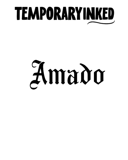Amado Gothic Script Tattoo