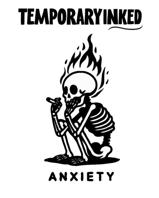 Anxiety Skeleton Tattoo