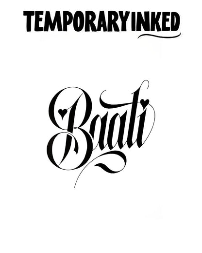 Baati Text Tattoo