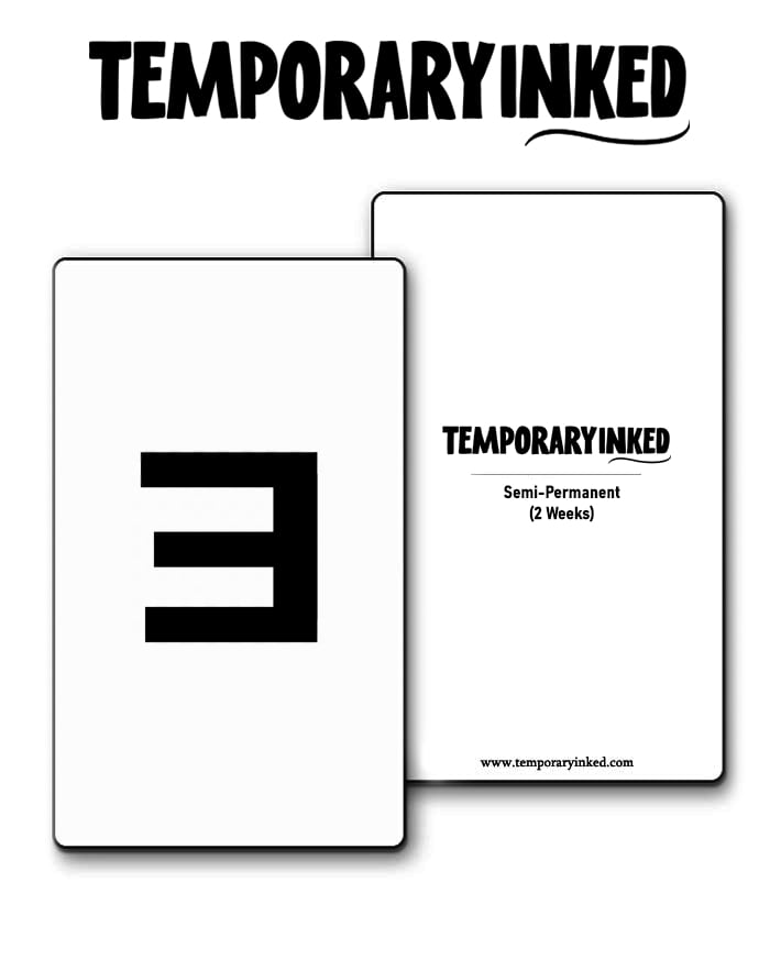 Backwards Letter E Tattoo