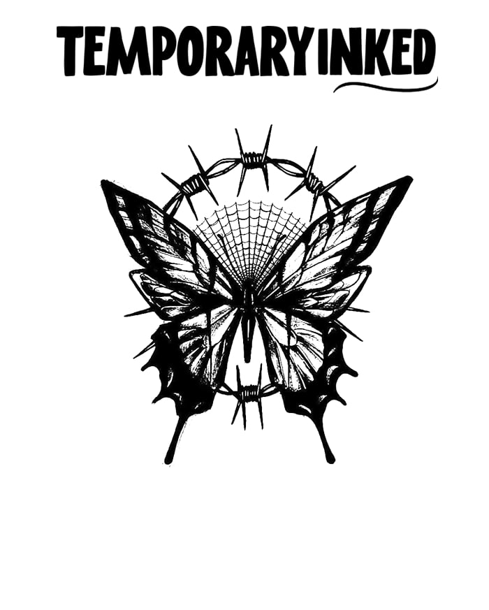 Barbed Butterfly Tattoo