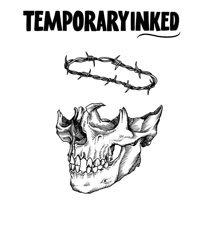 Barbed Crown Skull Tattoo