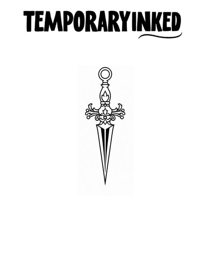 Baroque Dagger Tattoo