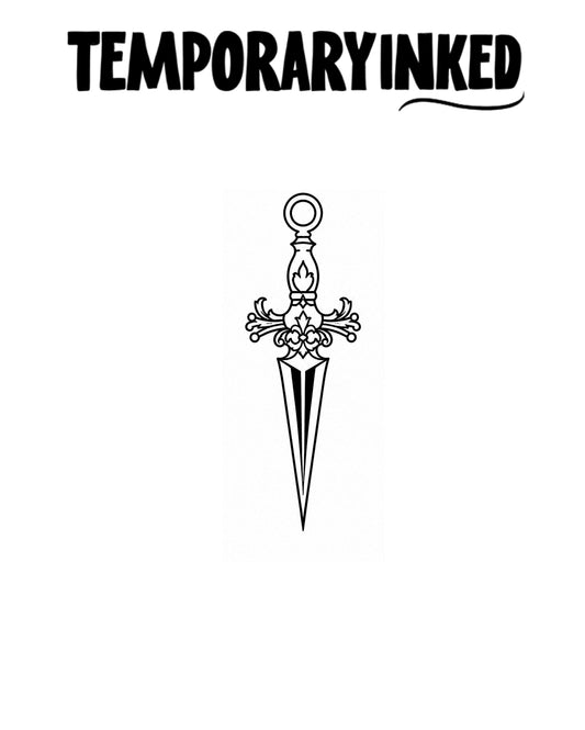 Baroque Dagger Tattoo