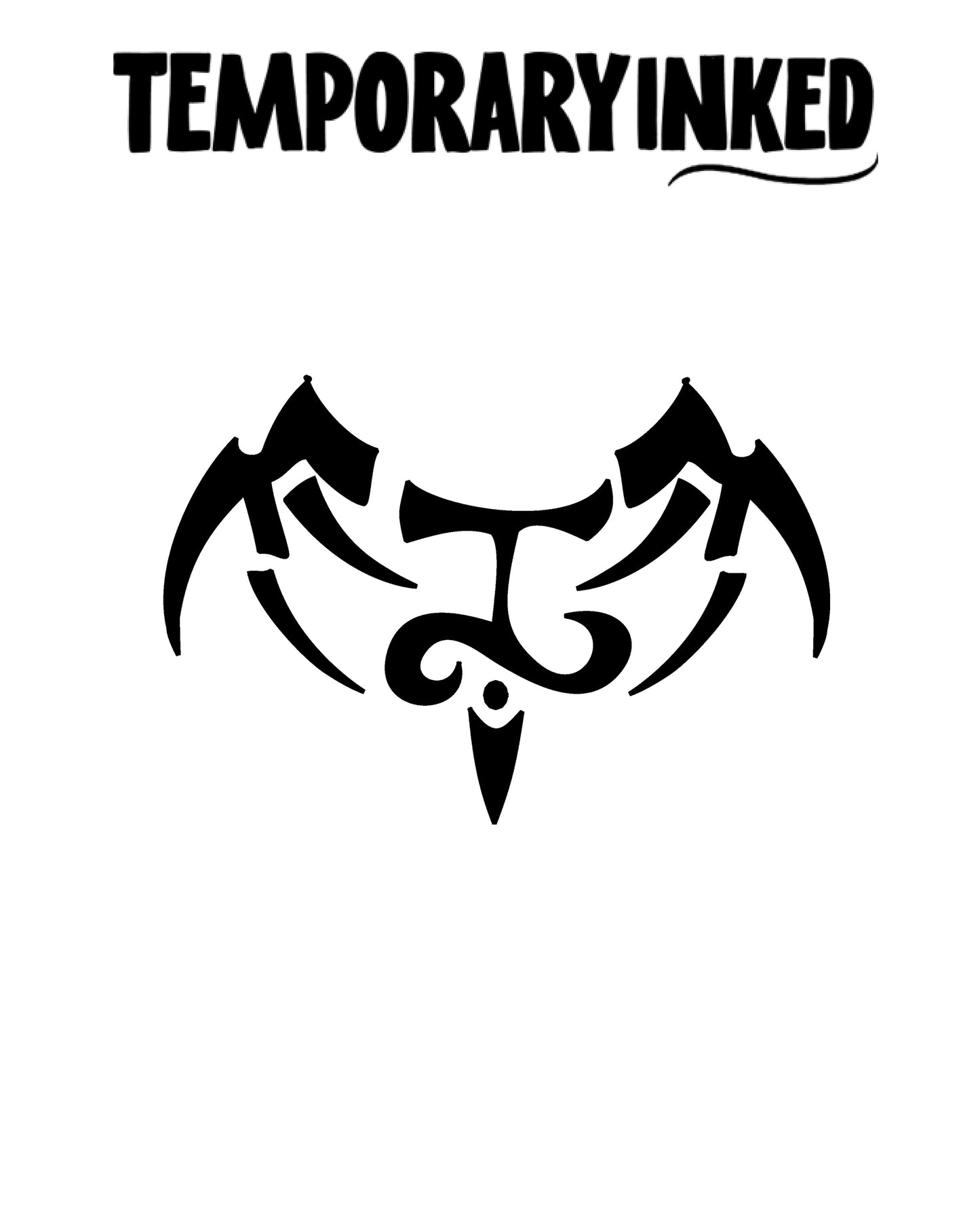 Bat Wing Tribal Sigil Tattoo