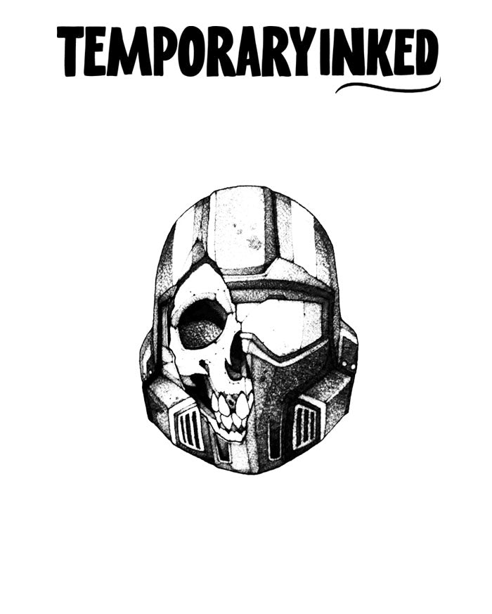 Battle-Worn Skull Tattoo