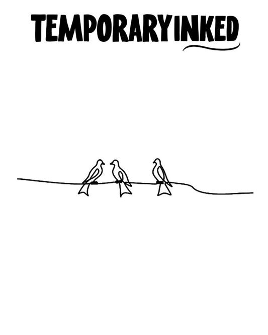 Birds By A Line Tattoo