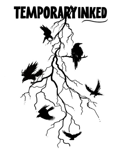 Black Crows XL Tattoo