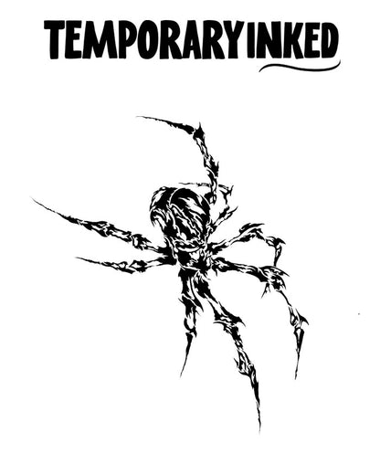 Black Metal Spider Tattoo