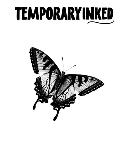 Black Veil Butterfly Tattoo