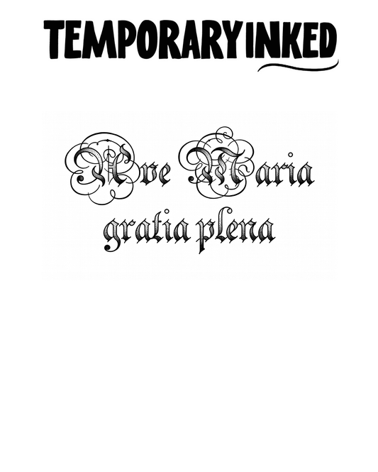 Blackletter Prayer Tattoo