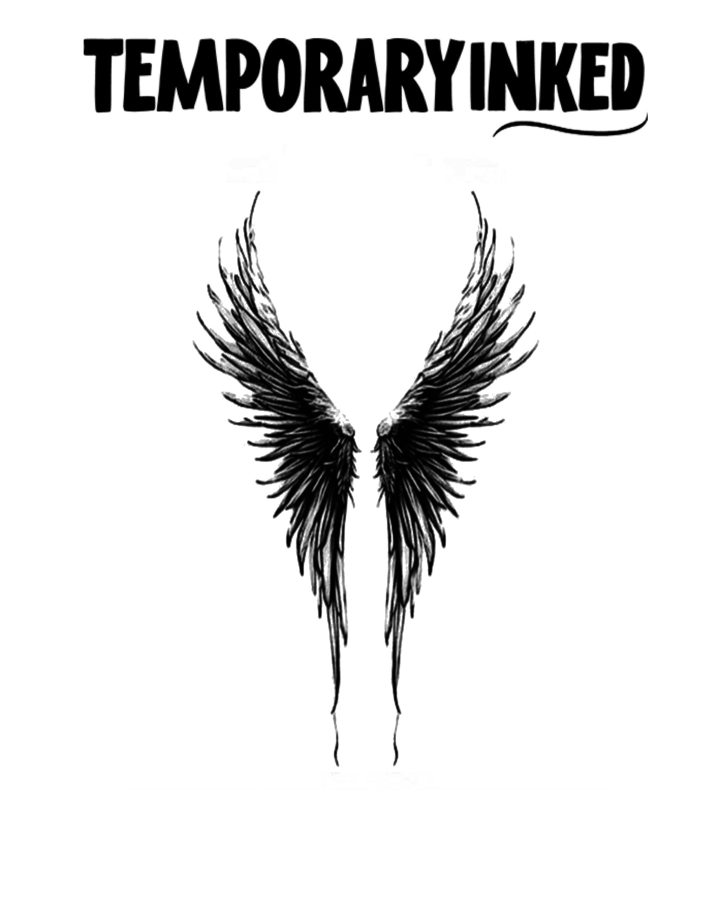 Blackwork  Wings Tattoo