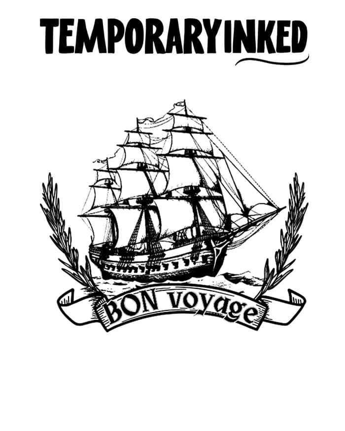Bon Voyage Ship Tattoo