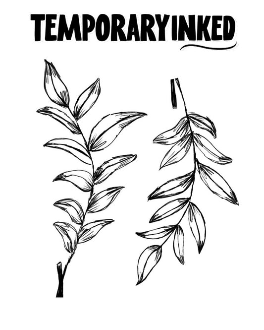 Botanical Leaf Duo XL Tattoo
