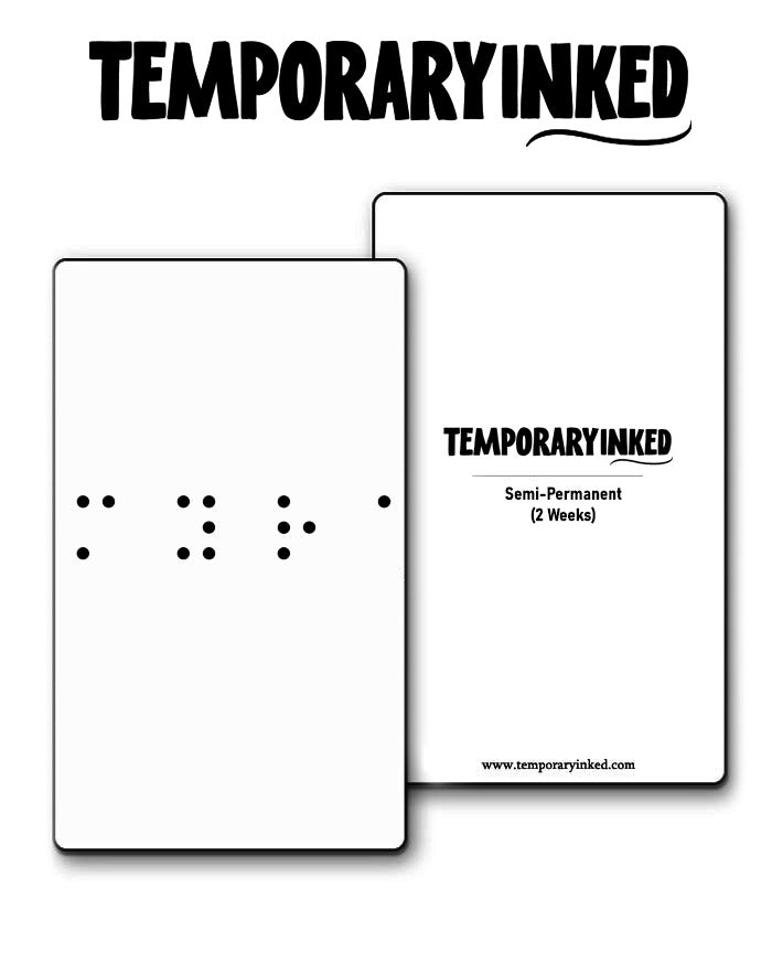 Braille Dots LOVE Tattoo