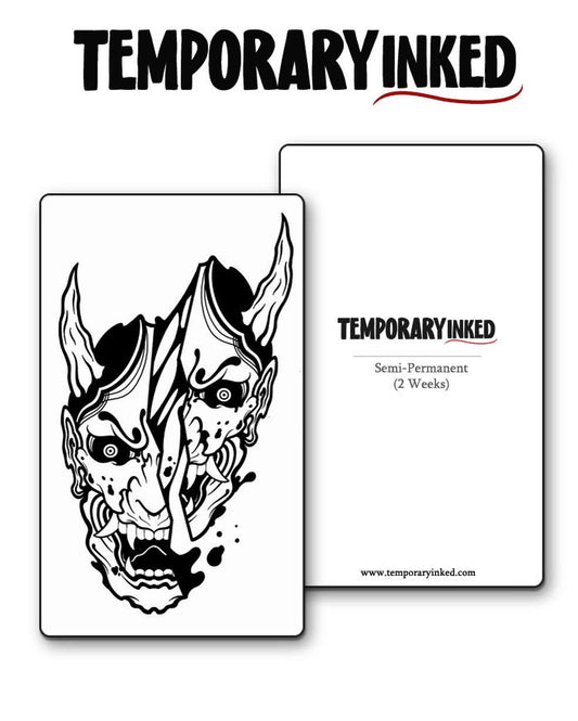Broken Oni-Mask Tattoo