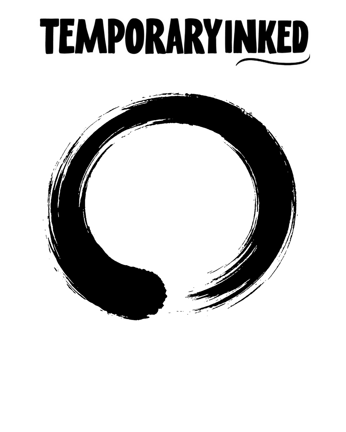 Brushwork Circle Tattoo