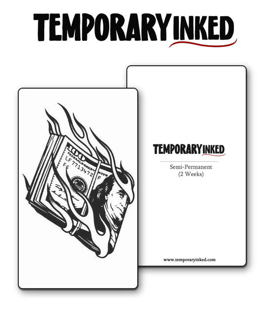 Burning Dollar Tattoo