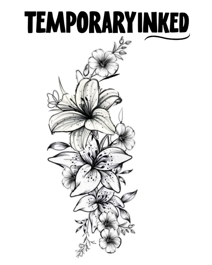 Butterfly Blooms XL Tattoo