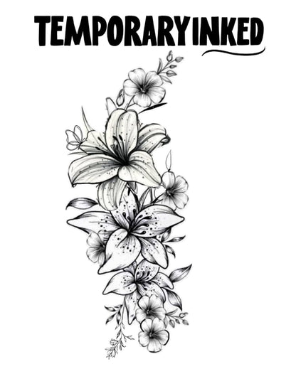 Butterfly Blooms XL Tattoo