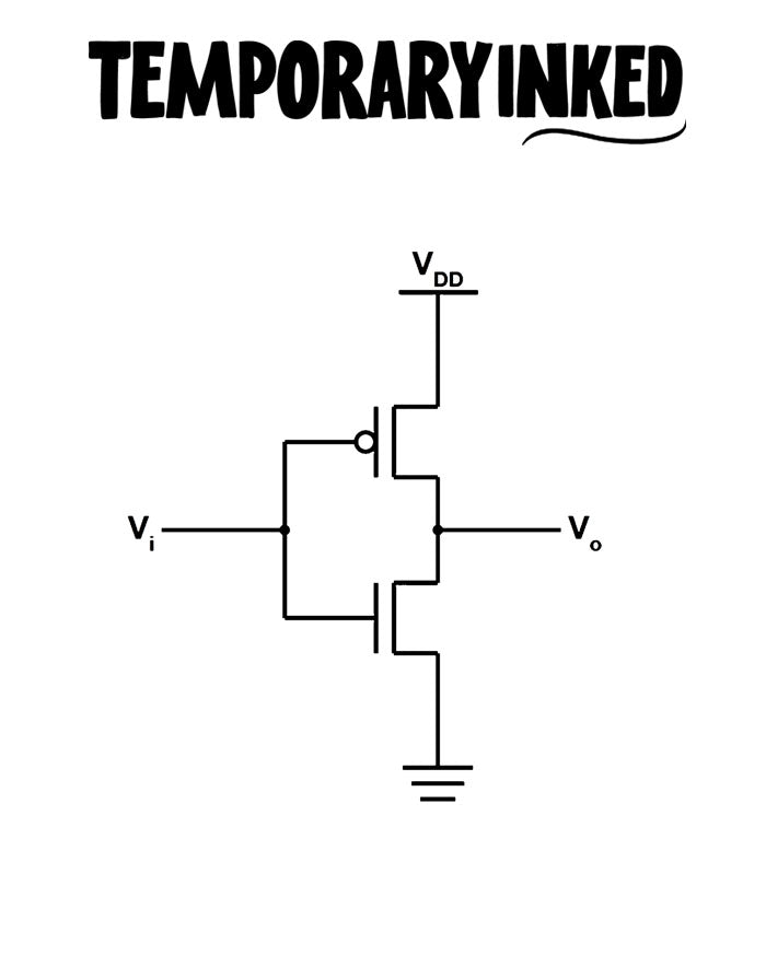 CMOS Inverter Circuit Tattoo