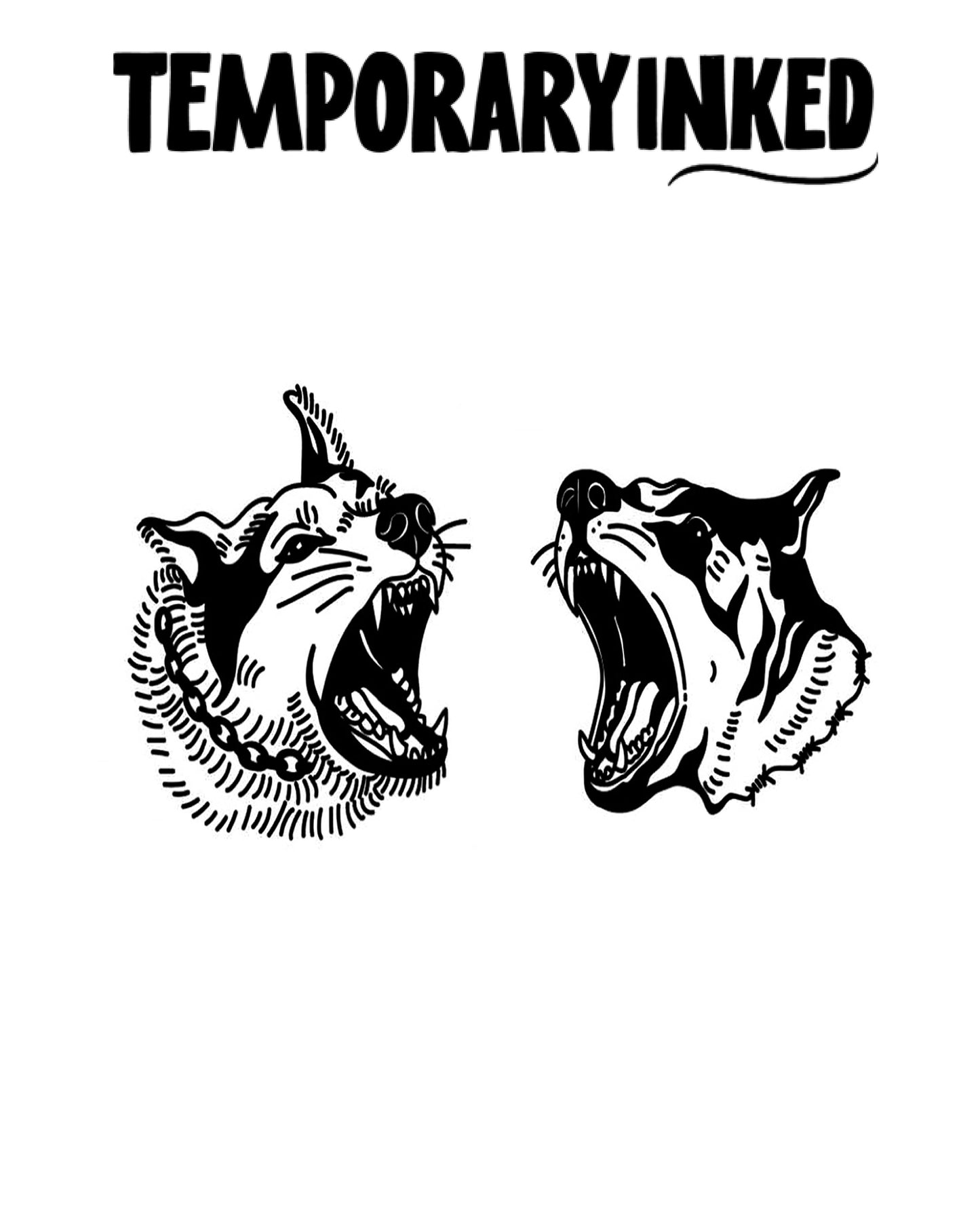 Canine Face Off Tattoo