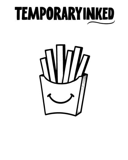 Cartoon Fries Right Tattoo