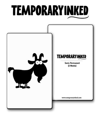 Cartoon Goat Silhouette Tattoo