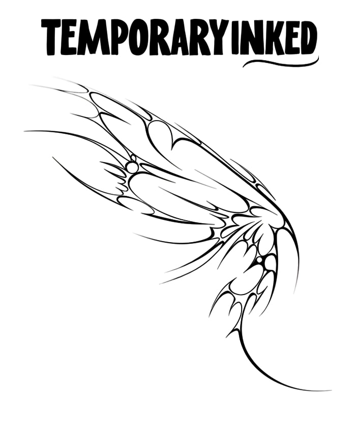 Celestial Minimal Wings LEFT Tattoo