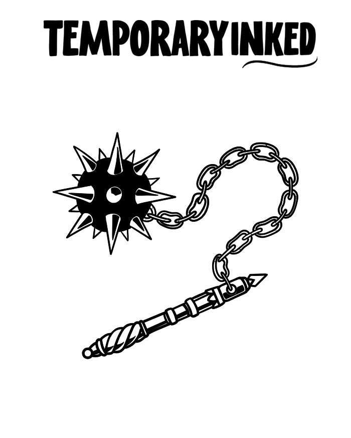 Chained Mace Tattoo