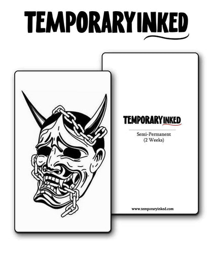 Chained Oni-Mask Tattoo